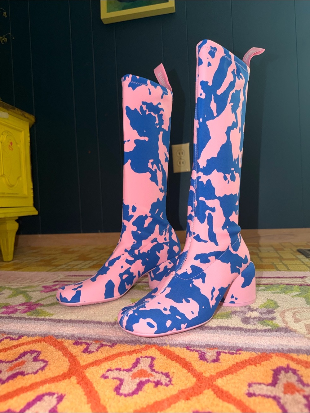 Camper Niki Boot in Pink/Cobalt textile - Picture 5 of 6